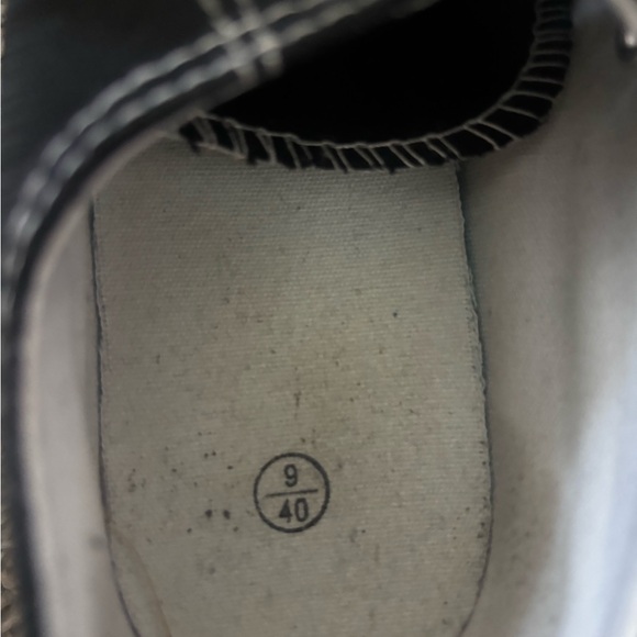 Black and White Lace-Up Sneakers - Picture 3 of 3